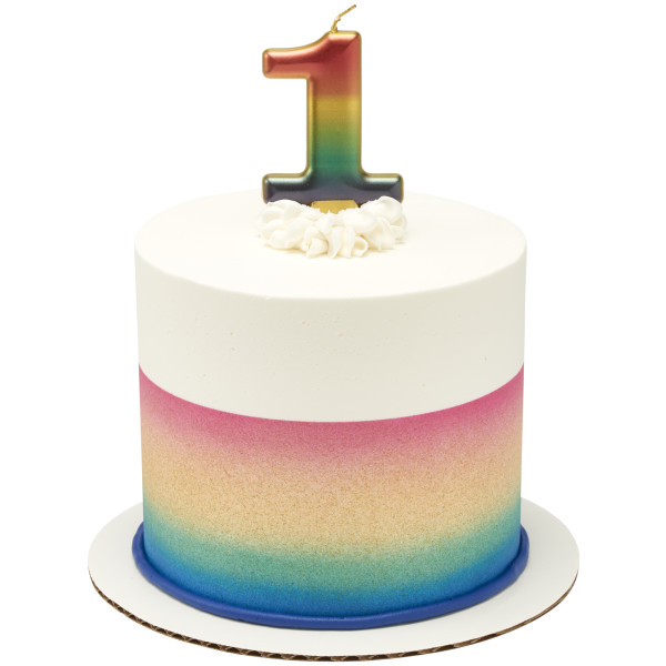 Metallic Numeral Candles