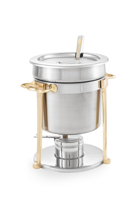 7.25-quart (6.9L) Soup Marmite with Classic Brass Trim