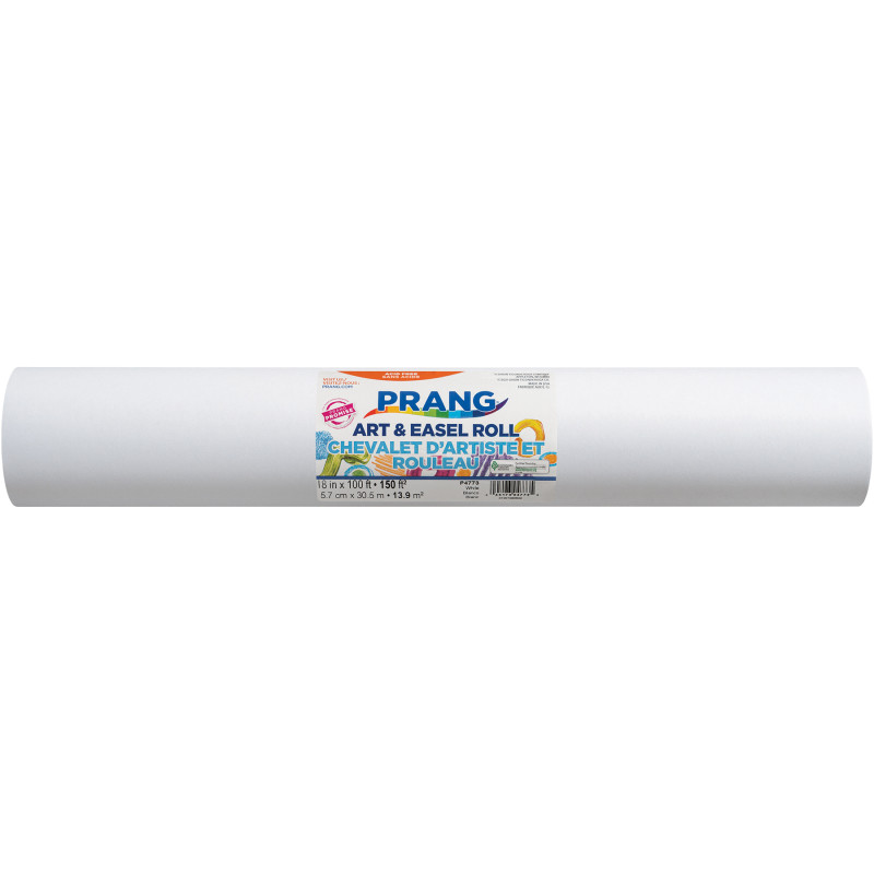 Art & Easel Roll, White, White, 18" x 100', 1 Roll