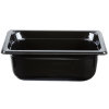 Fourth-size 4-inch-deep Super Pan® high-temperature plastic pan in black