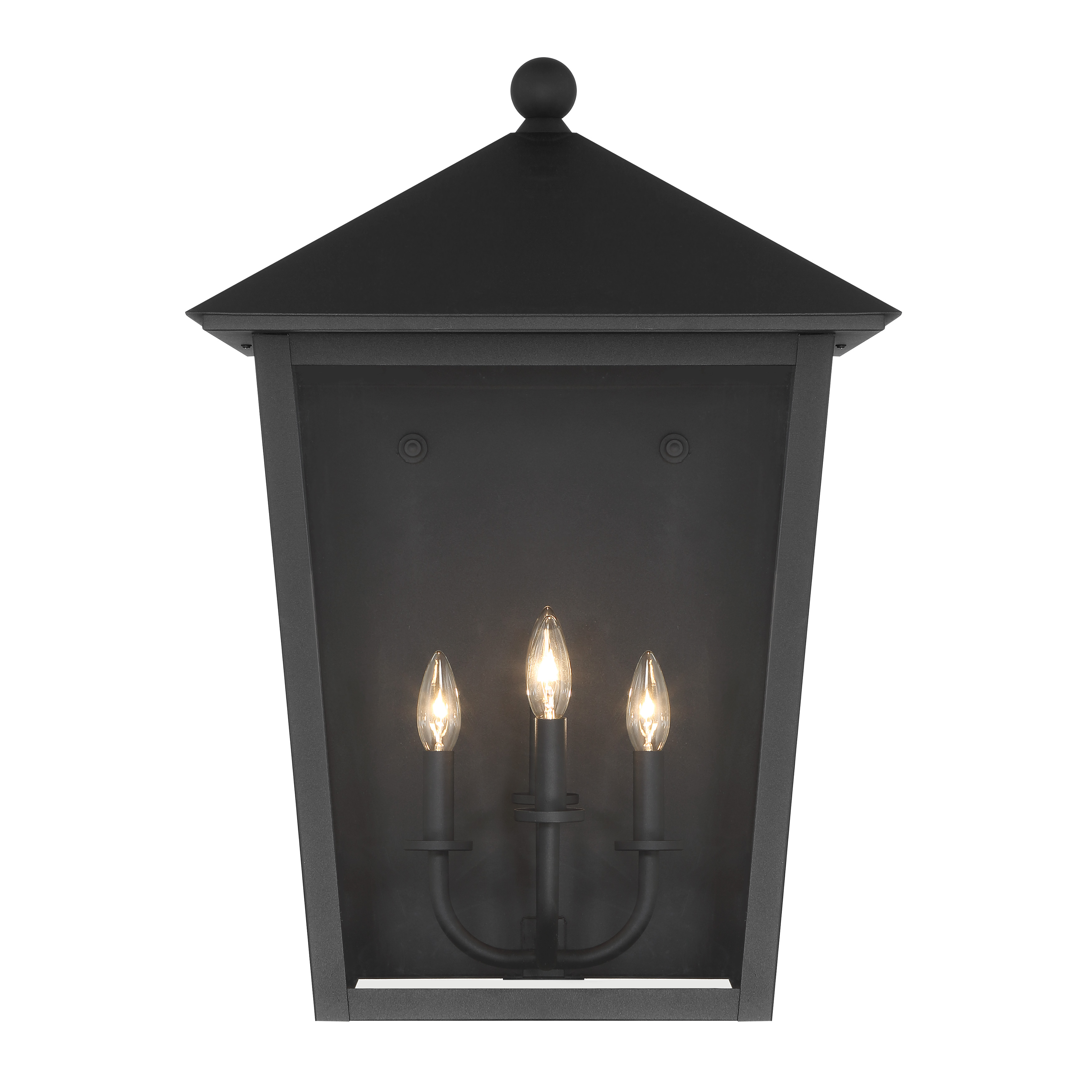 4 Light Outdoor Wall Mount in Sand Coal Finish with Clear Glass - alternate view