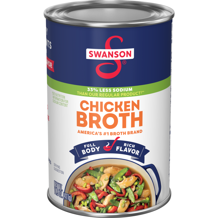 Swanson 33% Less Sodium Chicken Broth, 14.5 oz Can