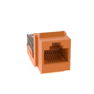 NetKey® Cat 5e Keystone Leadframe Jack Module, Orange