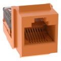 NetKey® Cat 5e Keystone Leadframe Jack Module, Orange