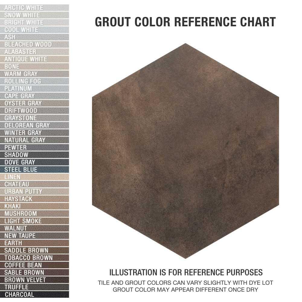 Industrial Hex Copper 8-1/2 in. x 9-7/8 in. Porcelain Floor and Wall Tile