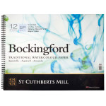 St Cuthberts Bockingford Watercolor Pad Cold Pressed Spiral Binding 140lb 12 Sheet 12x16 inch