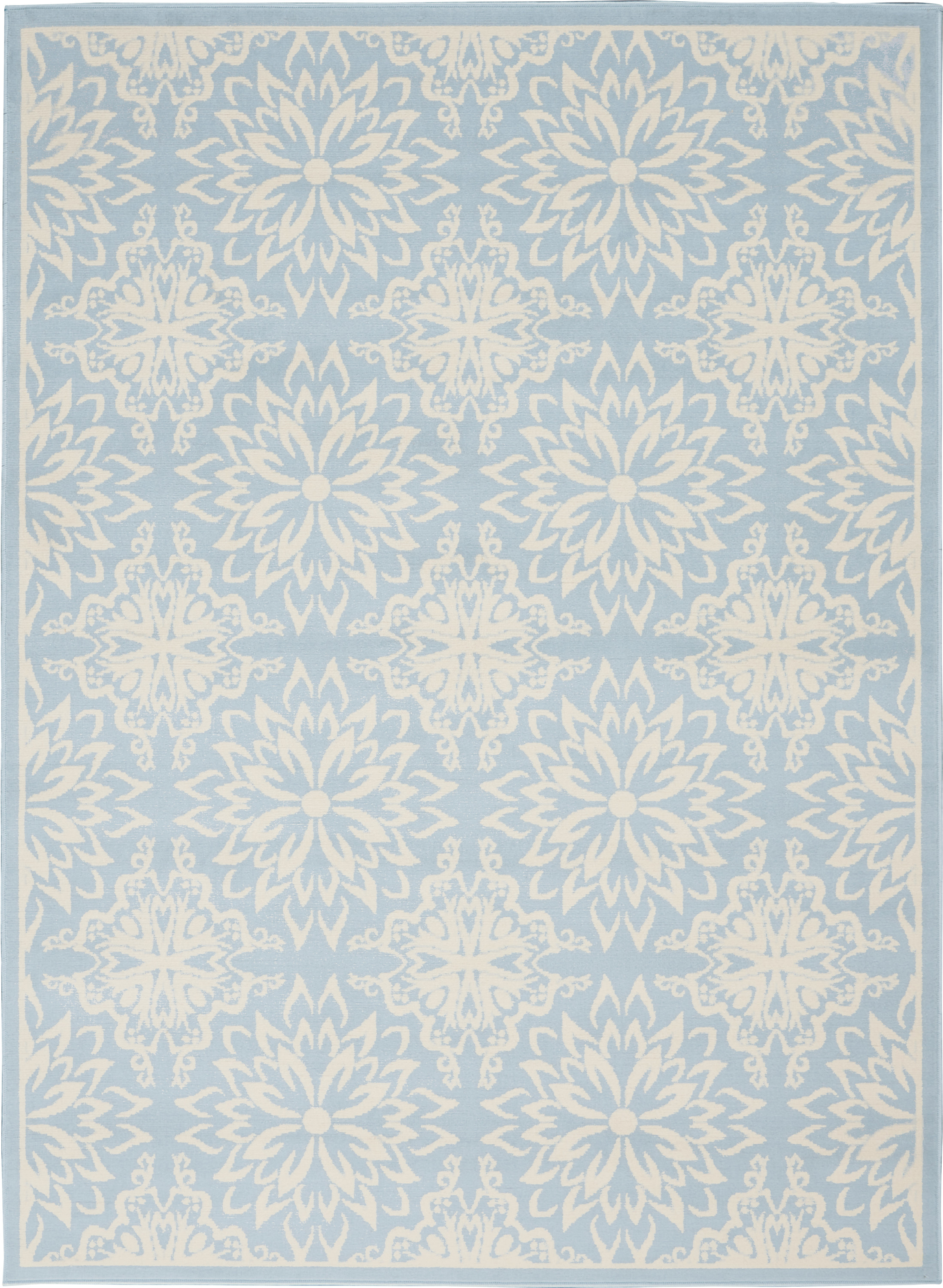 Nourison Jubilant 5'3" x 7'3" Ivory Light Blue Farmhouse Indoor Rug