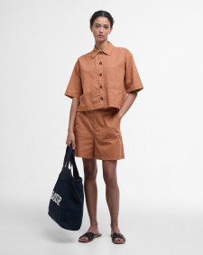 Cary Boxy Short-Sleeved Shirt Bran