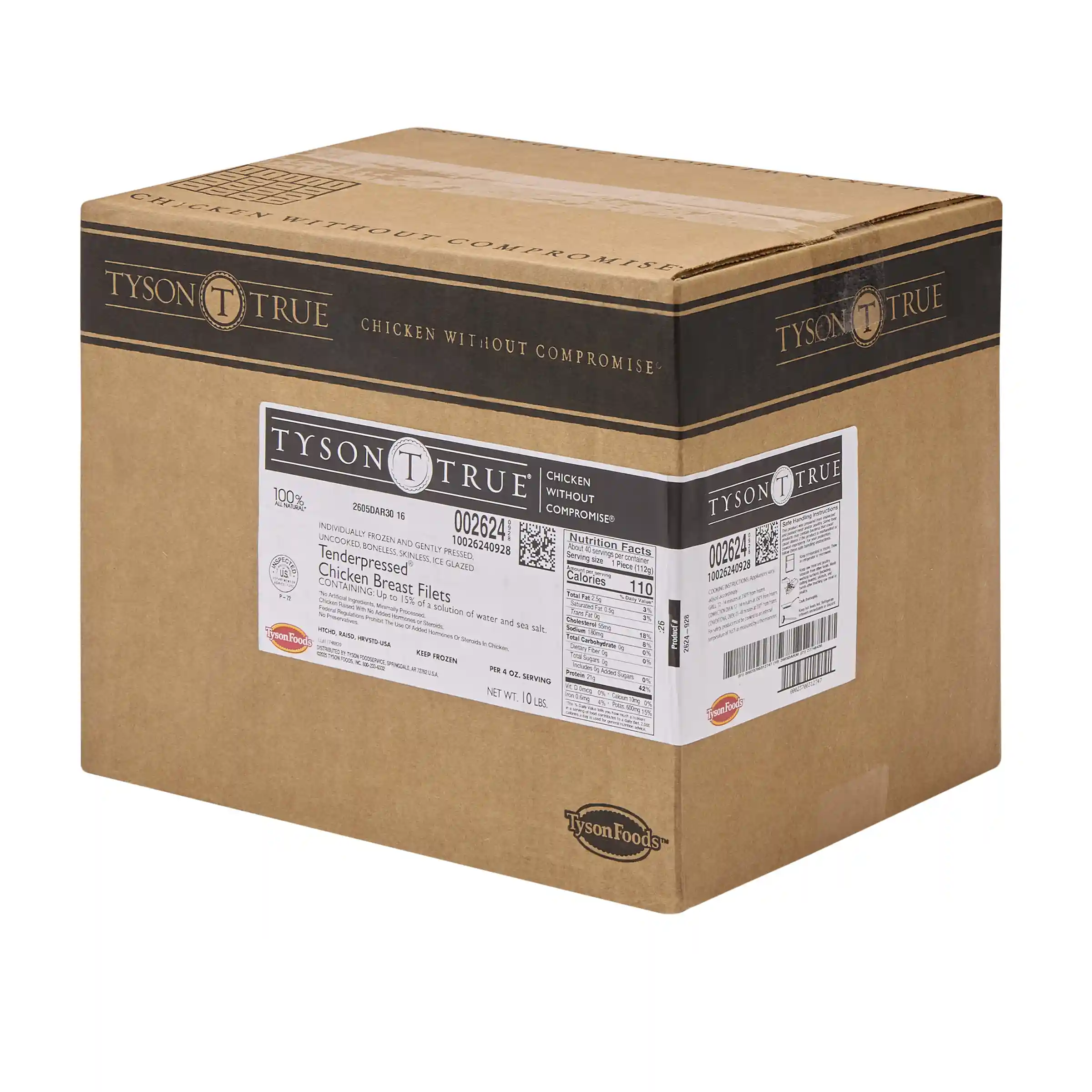 Tyson True® Tenderpressed® IF Unbreaded Boneless Skinless Chicken Breast Filets, 4 oz._image_5