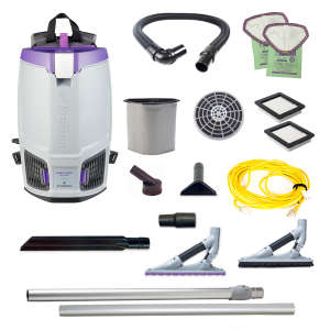 ProTeam, GoFit 6 PLUS w/ ProBlade Hard Surface & Carpet Tool Kit, 14", Backpack Vacuum