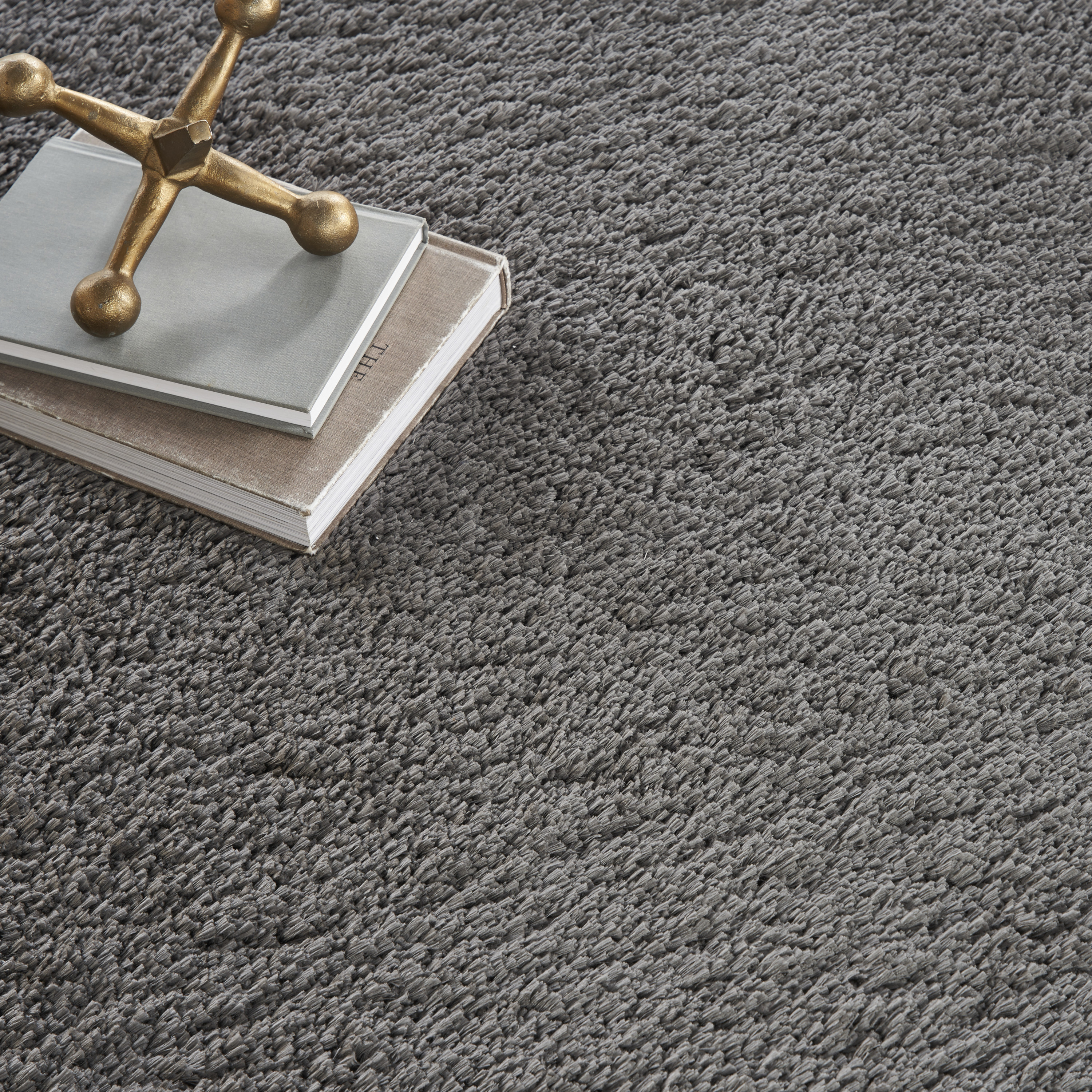 Nourison Dreamy Shag 6'7" x 9'2" Grey Shag Indoor Rug