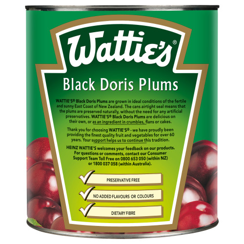  Wattie's® Black Doris Plums in Syrup 3.2kg 