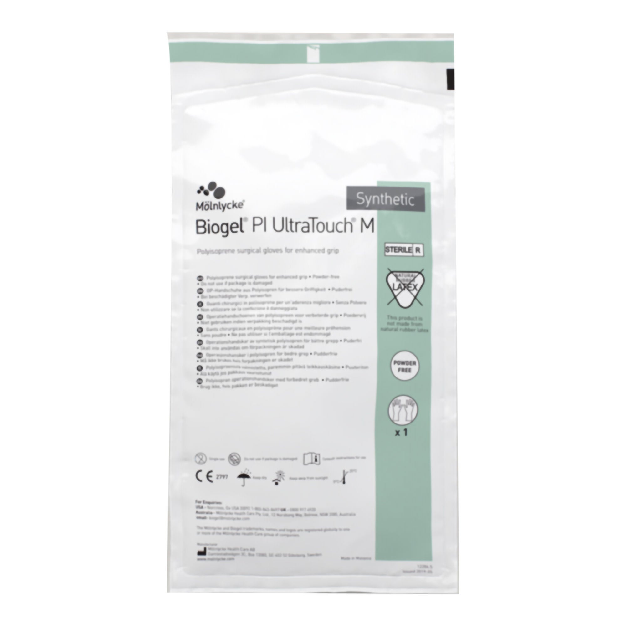 Biogel® PI UltraTouch™ M Polyisoprene Surgical Glove, Size 7, Straw