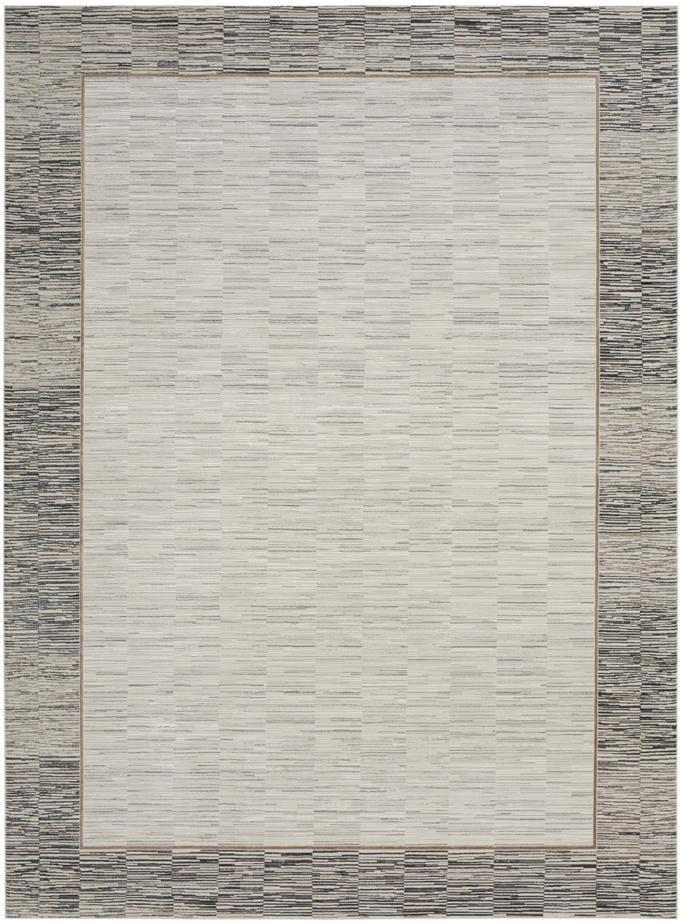 Nourison Desire 7'10" x 9'10" Grey Black Modern Indoor Rug