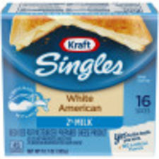 Kraft Singles 2% Milk White American Cheese Slices 10.7 oz (16 Slices)