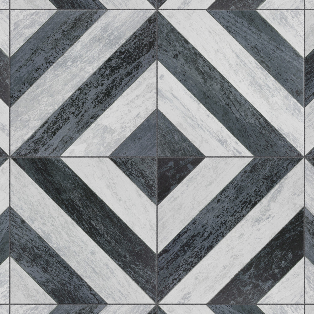 Cassis Sete Black 9-3/4 in. x 9-3/4 in. Porcelain Floor and Wall Tile