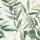 Eucalyptus branches arch across the frame, bearing rounded seed pods and elongated leaves painted in loose watercolor strokes, set against a pale, textured paper-like background of soft green tones.