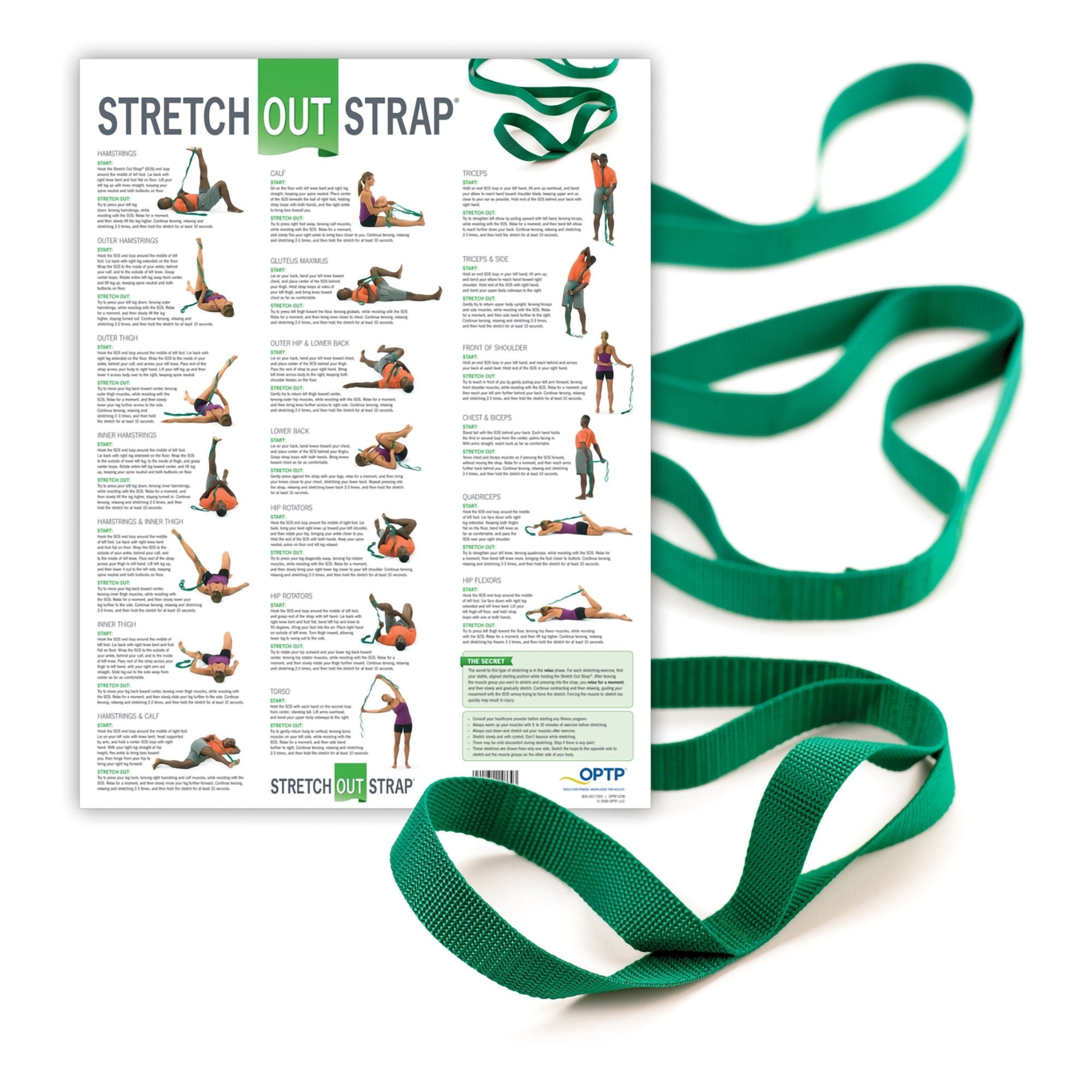 Stretch-Out® Stretch Assist Strap With Poster, 6 Foot Length