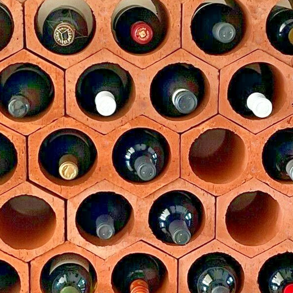 Botellero Terra Cotta Unglazed Wine Rack 5 in. x 9-1/4 in. Wall Tile
