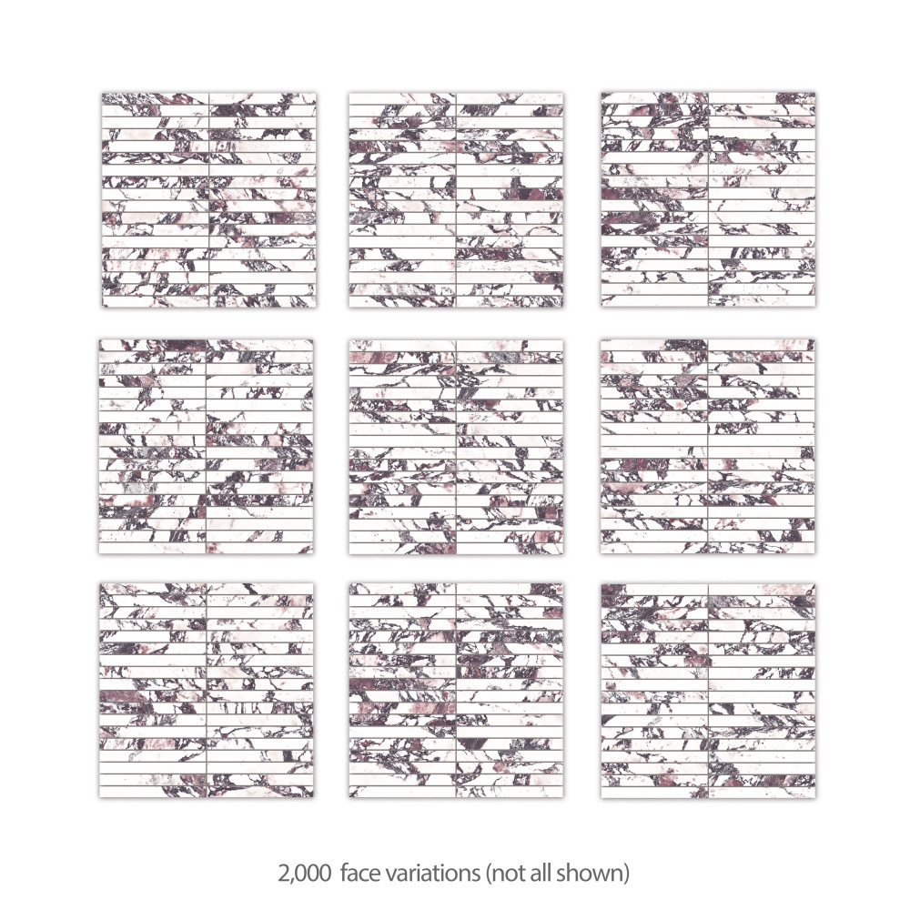 Touche Brick Stacked Rubis 11-3/4 in. x 11-3/4 in. Porcelain Mosaic Tile