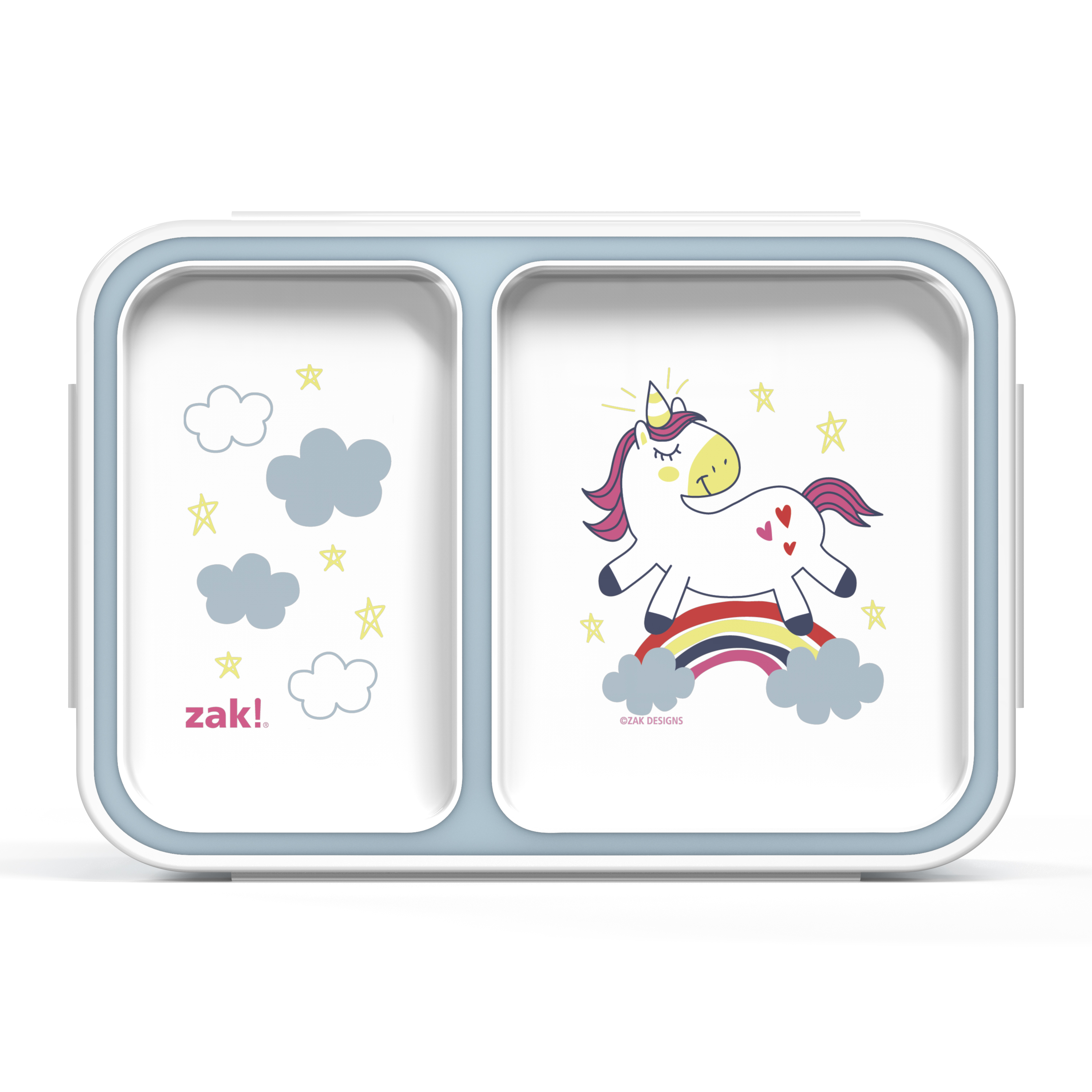 Happy Things Dual-compartment Reusable Bento Box, Unicorns slideshow image 1 Happy Things Dual-compartment Reusable Bento Box, Unicorns slideshow image 1