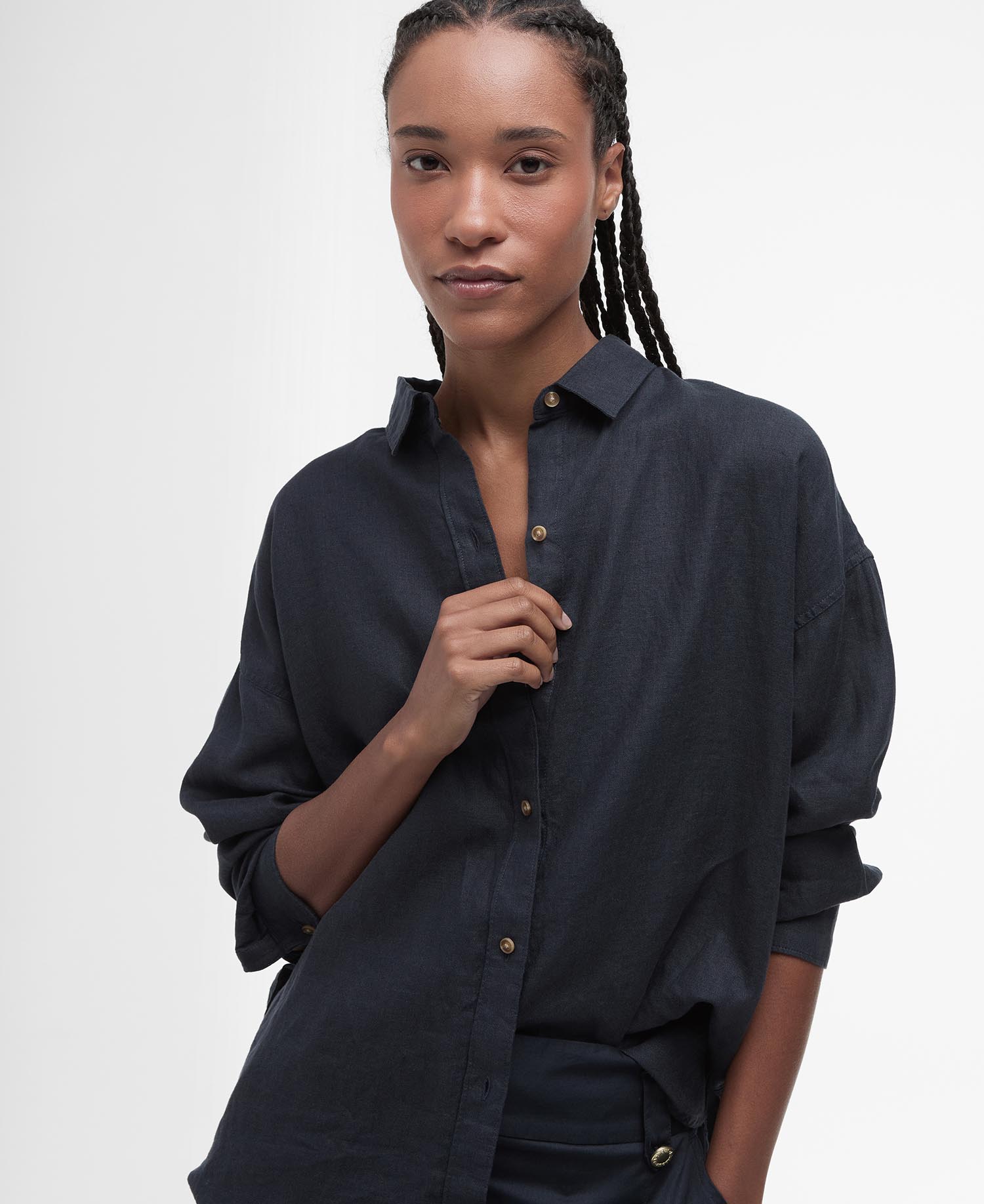 Hampton Relaxed Linen Shirt image number 3
