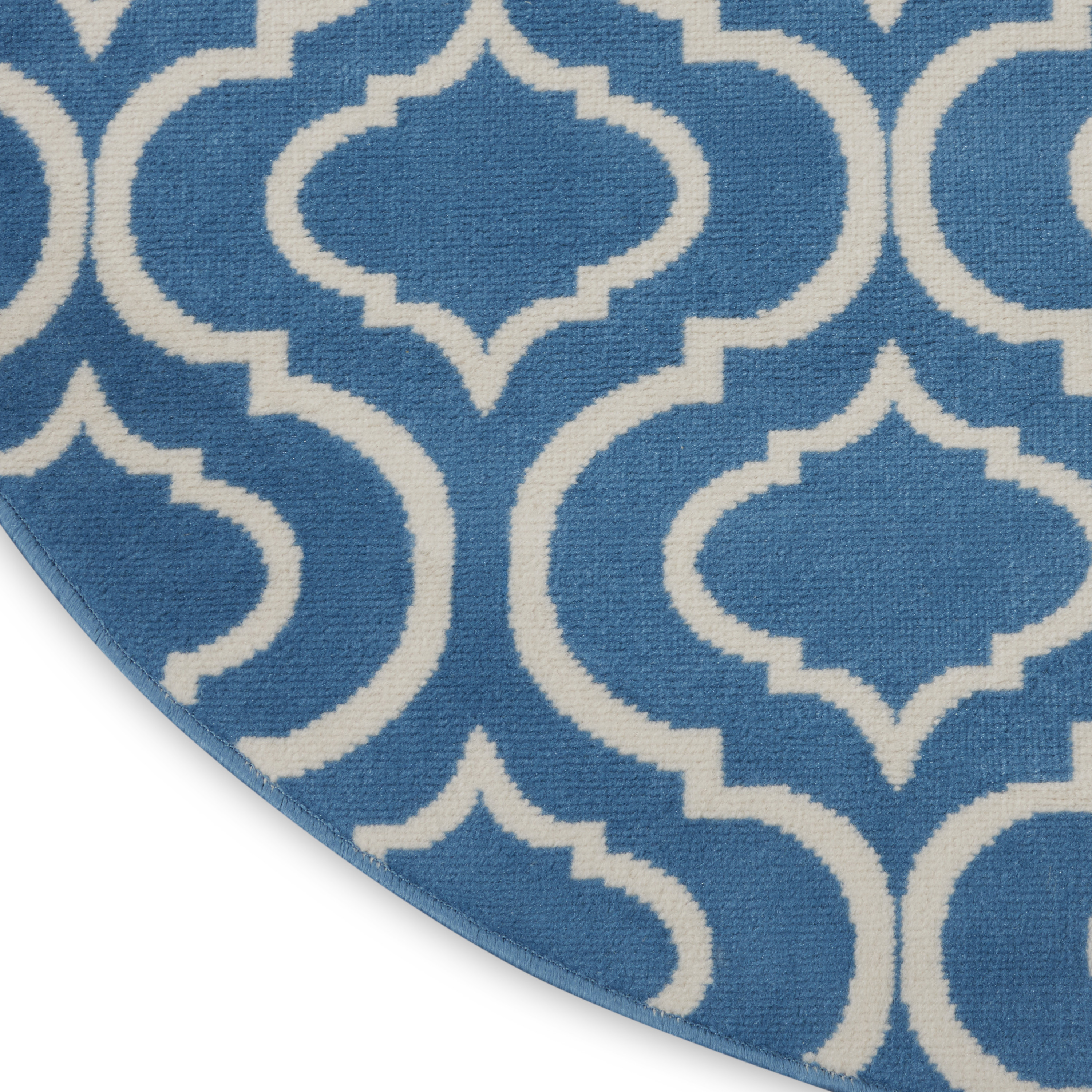 Nourison Jubilant 5'3" x Round Blue Contemporary Indoor Rug
