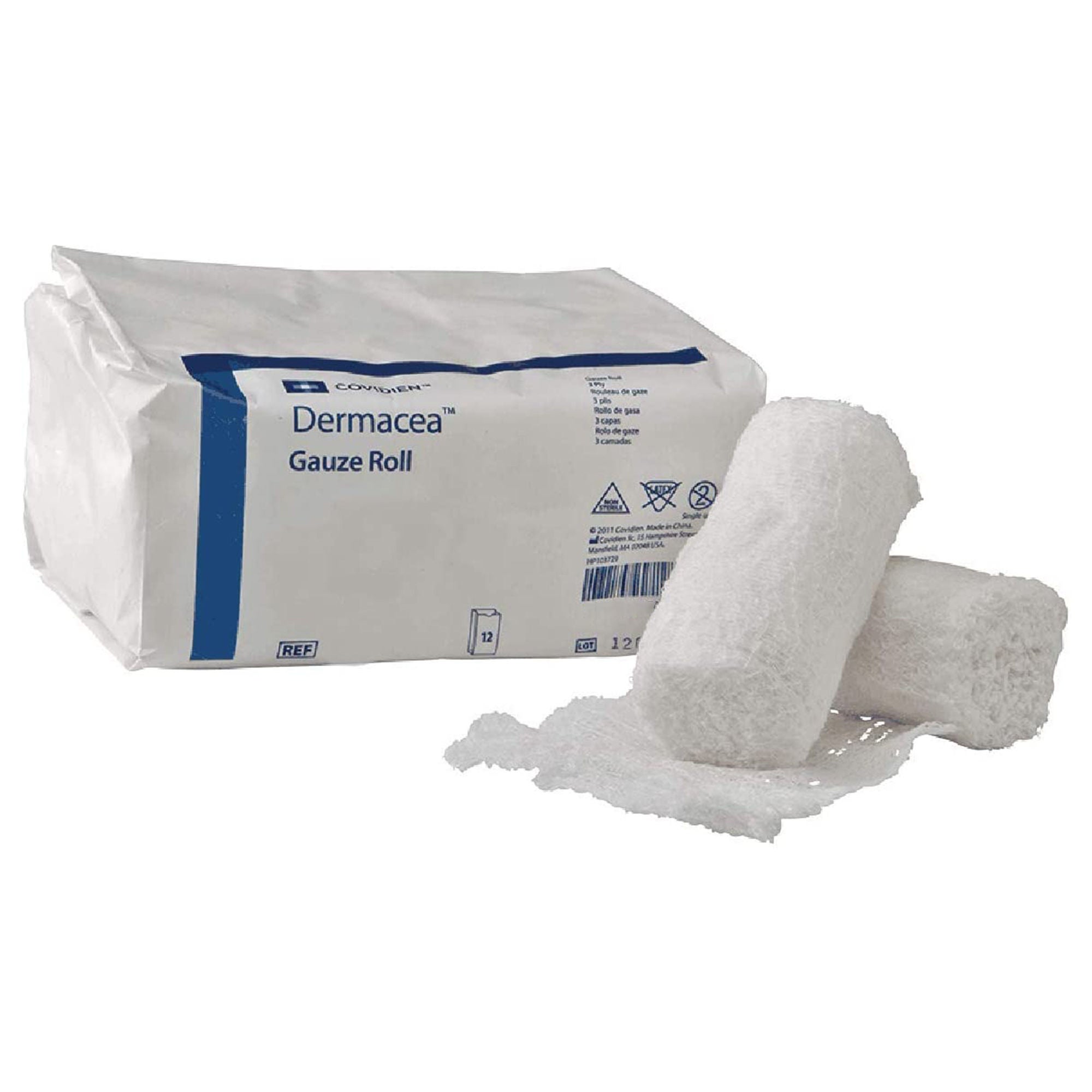 Dermacea™ Fluff Bandage Roll, 3 Inch x 4-1/8 Yard, Three-Ply