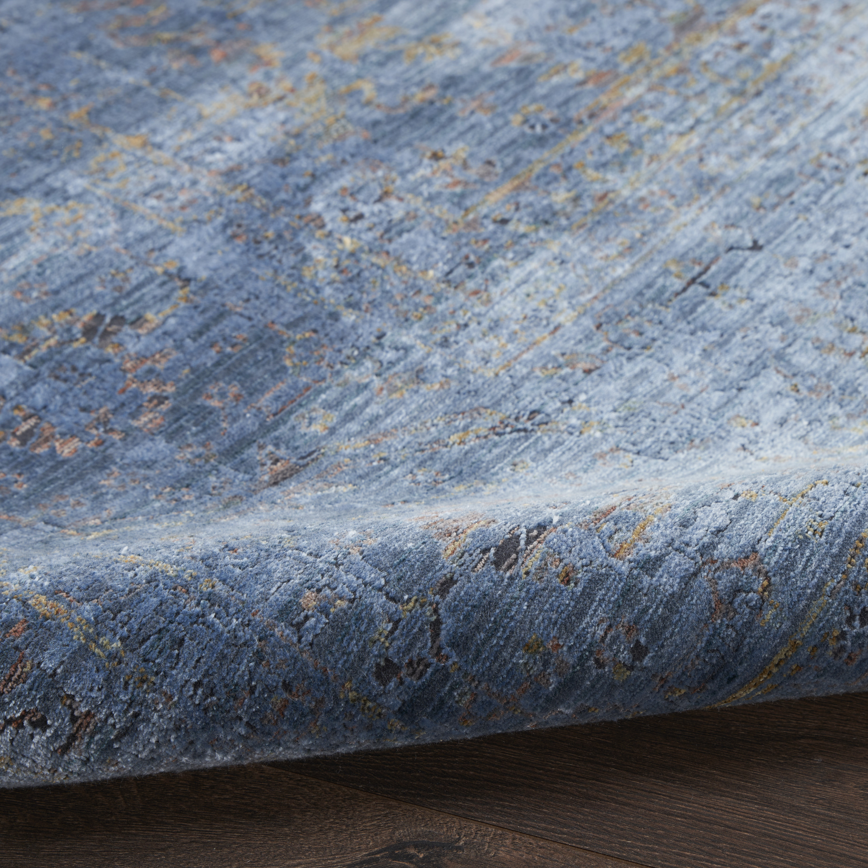 Nourison Luxurious 8'6" x 11'6" Blue Vintage Indoor Rug