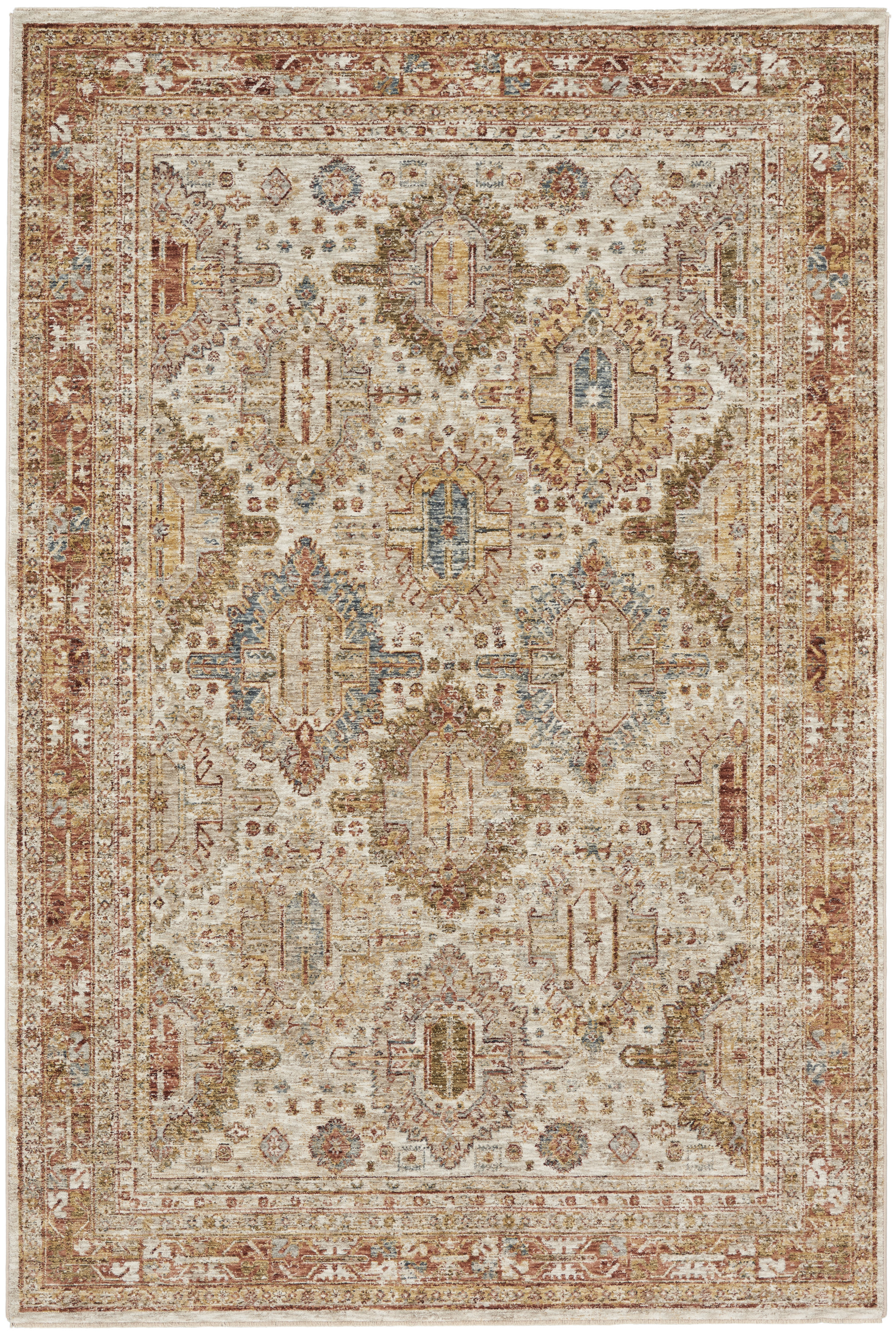 Nourison Sahar 5'3" x 7'8" Ivory Multicolor Vintage Indoor Rug
