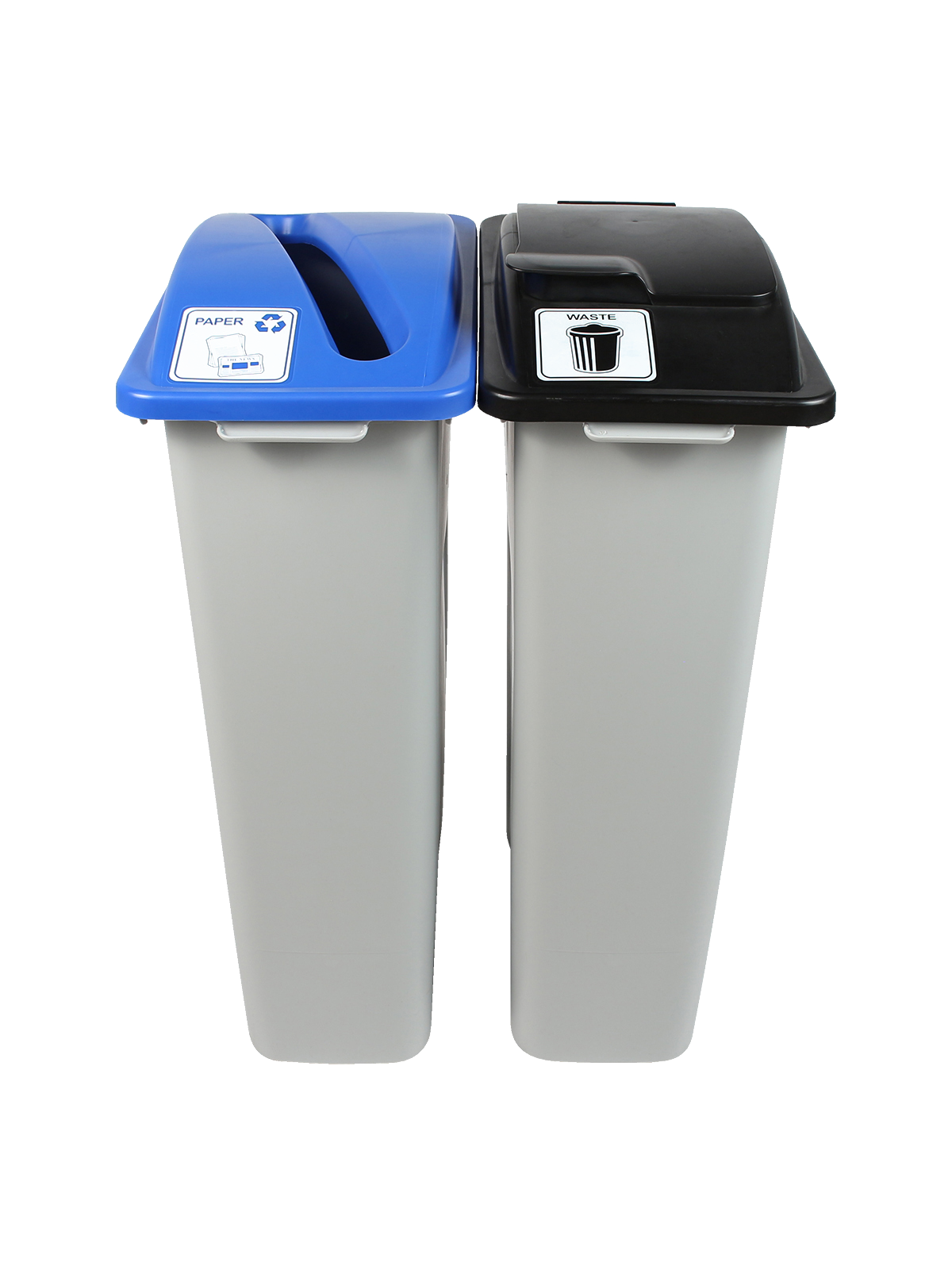 WASTE WATCHER – Double – Kit – Paper-Waste – Slot-Solid Lift – Grey-Blue-Black