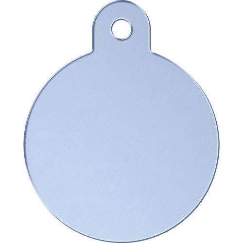 Light Blue Large Circle QuickTag Plain/Solid Decorative Engraving Custom Solutions