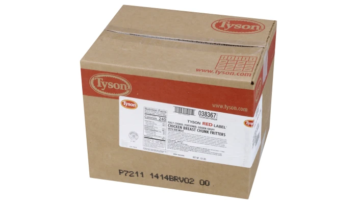 Tyson Red Label® Fully Cooked Golden Crispy Select Cut Chicken Breast Chunk Fritters_image_5