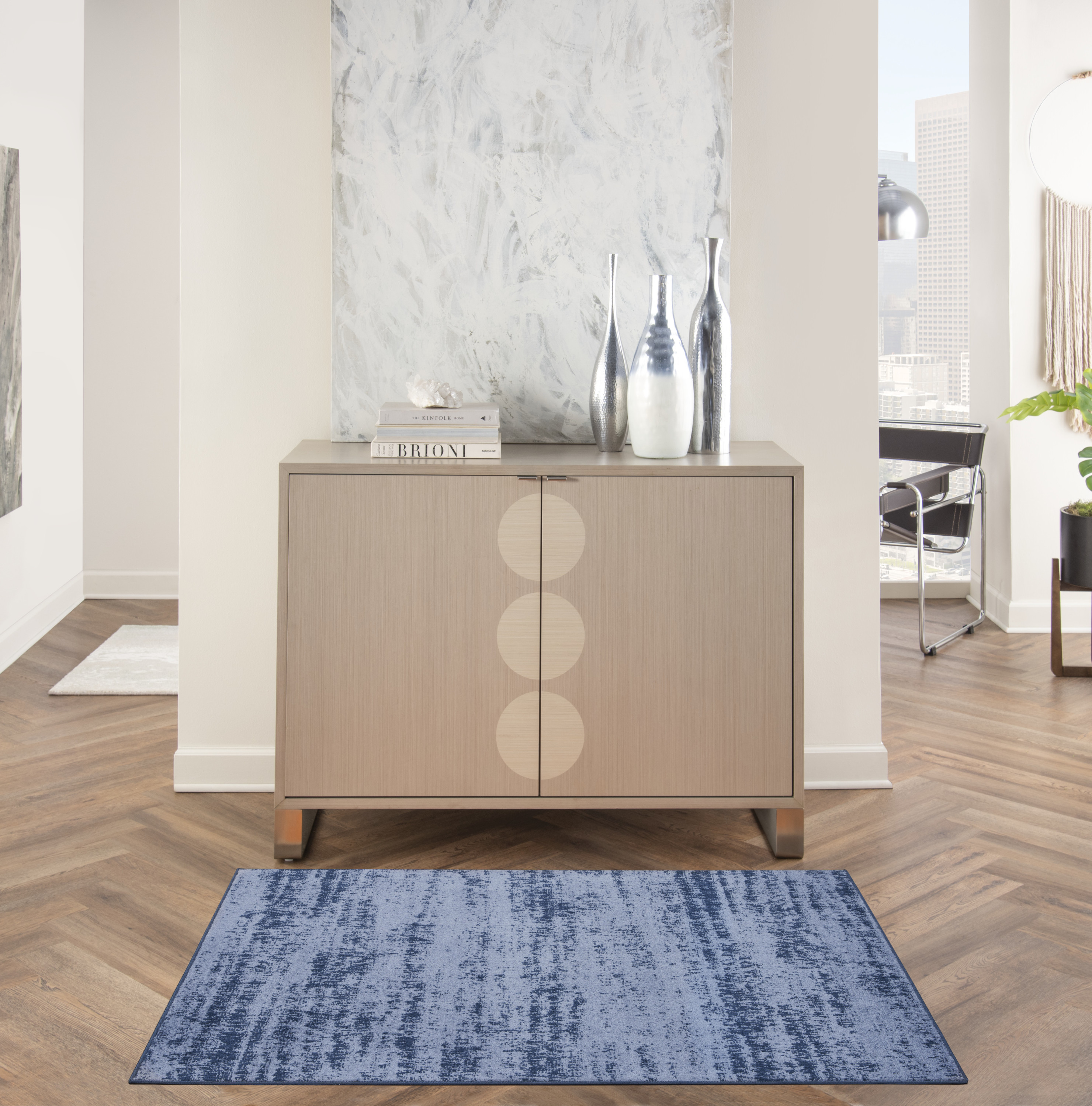 Nourison Nourison Essentials 3' x 5' Denim Modern Rug