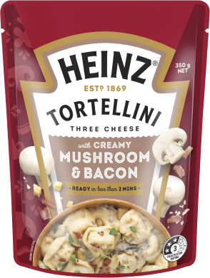 Heinz® Tortellini Three Cheese with Creamy Mushroom & Bacon 350g