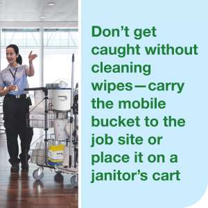 Tork, Everwipe Reusable Mobile Wet Wipe Buckets, White