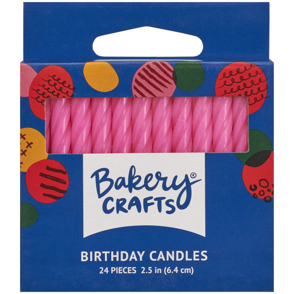 Pink Smooth & Spiral Candles