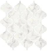 Mythique Marble Altissimo 11×12 Arabesque Mosaic Matte Mythique Marble Altissimo 11×12 Arabesque Mosaic Matte