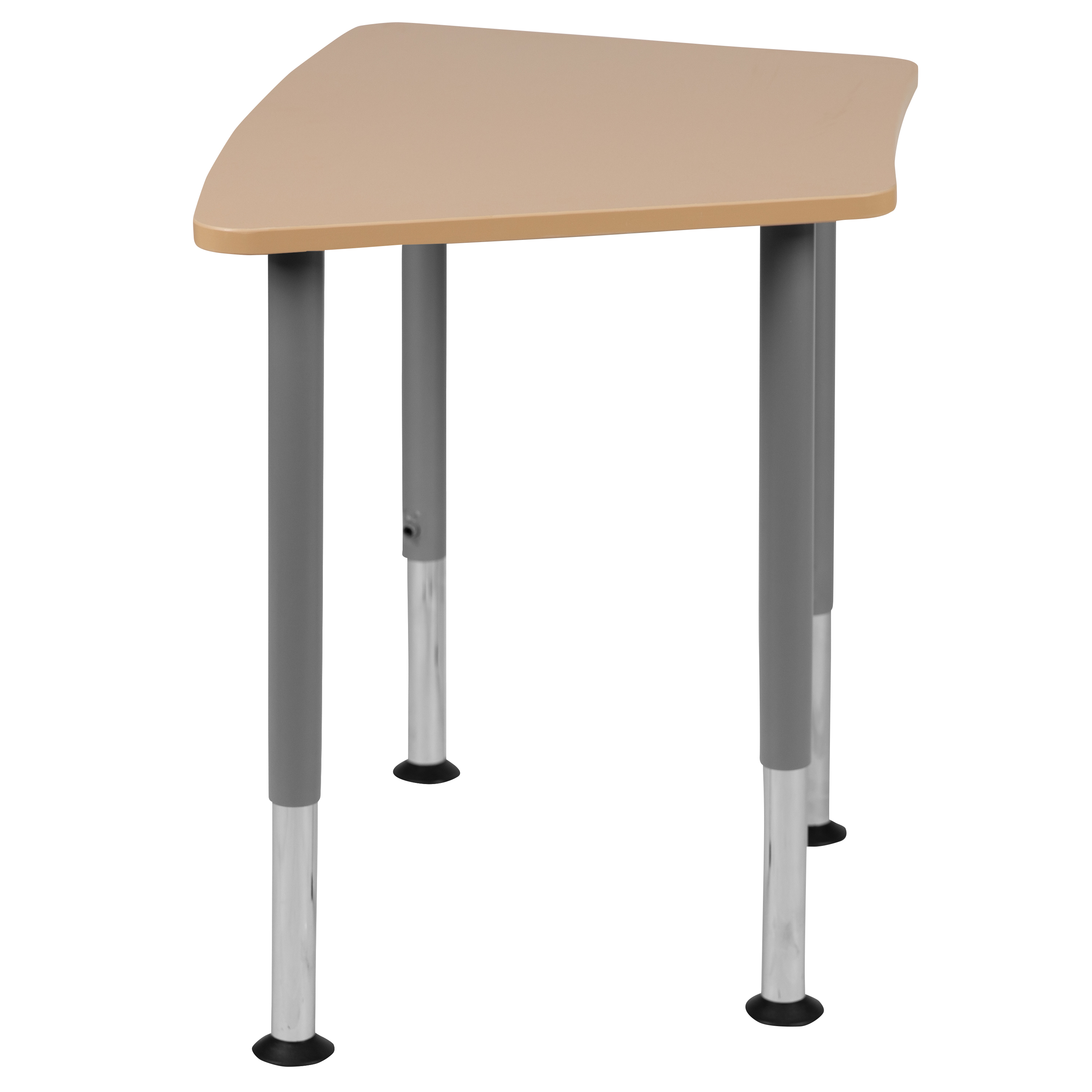 Billie Hex Natural Collaborative Student Desk (Adjustable from 22.3" to 34") ...