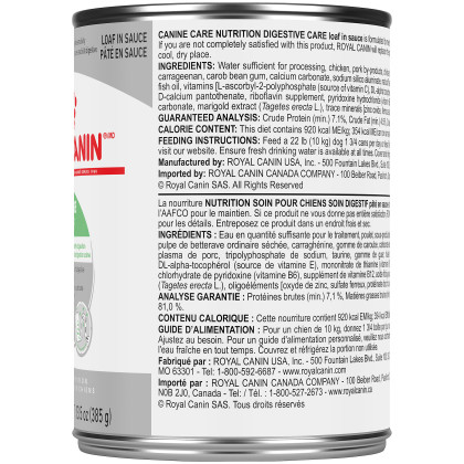 Royal Canin Canine Care Nutrition Digestive Care Canned Dog Food
