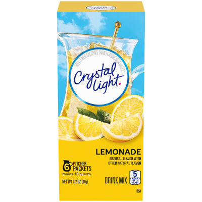 Crystal Light Lemonade Drink Mix, 6 ct Pitcher Packets
