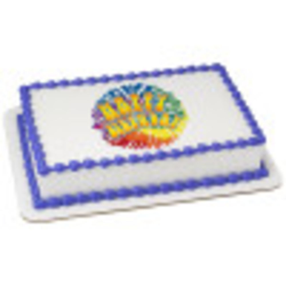 Image Cake Tie Dye Birthday