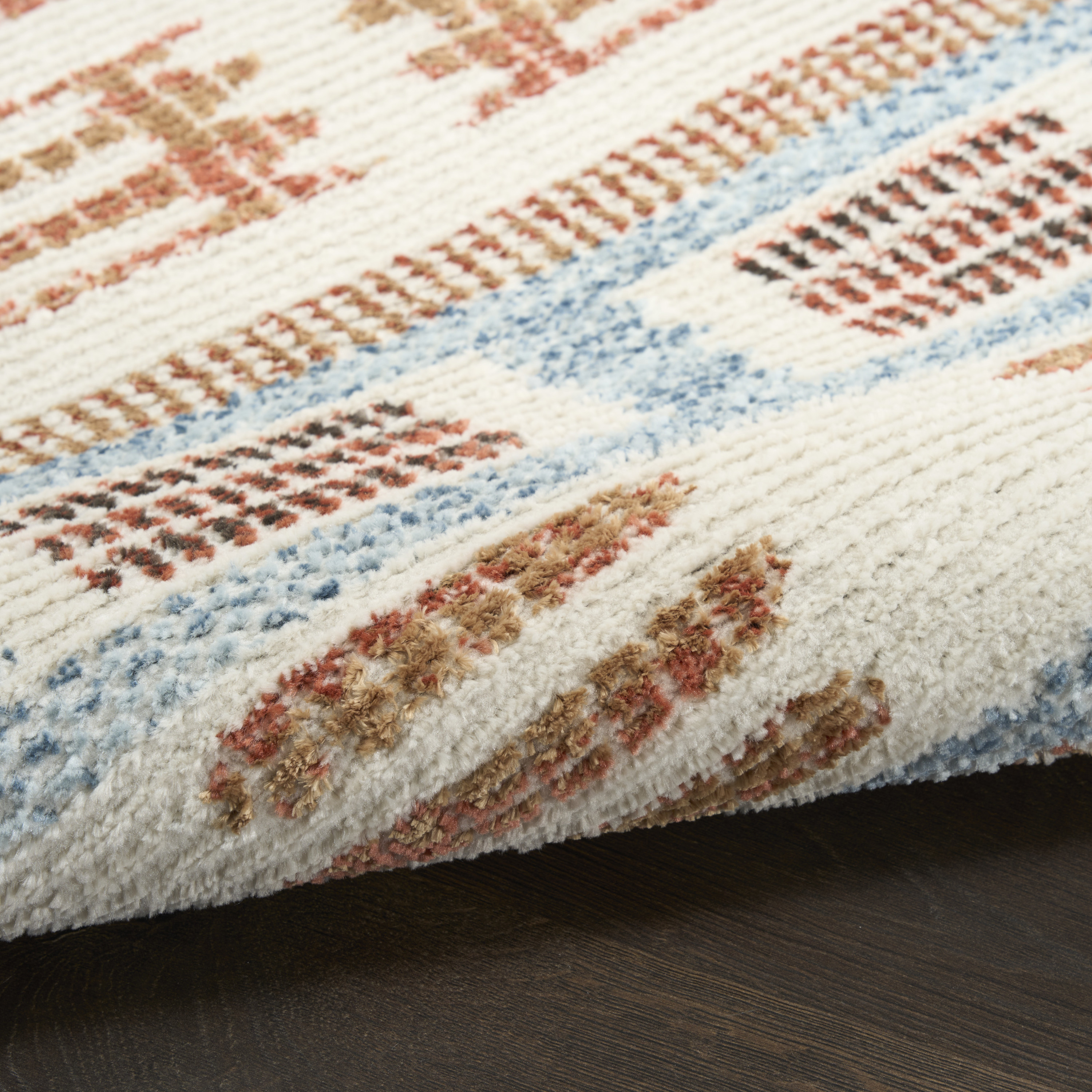 Nourison Nordic 5' x 7' Ivory Rust Modern Indoor Rug