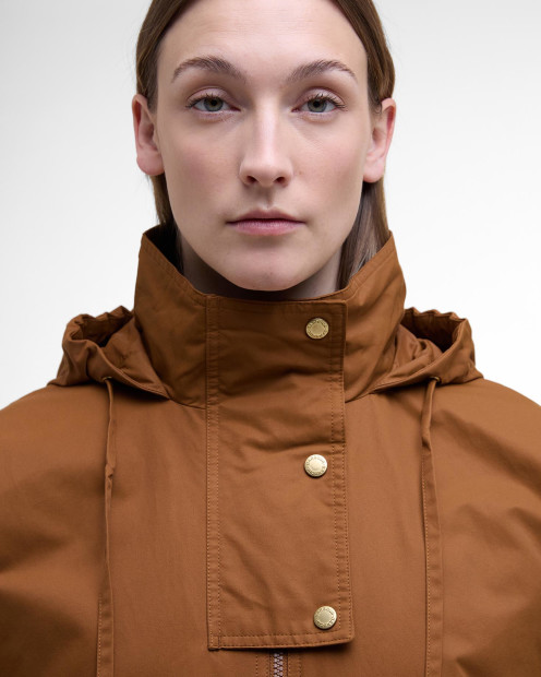 Cecile Showerproof Jacket Rust Brown
