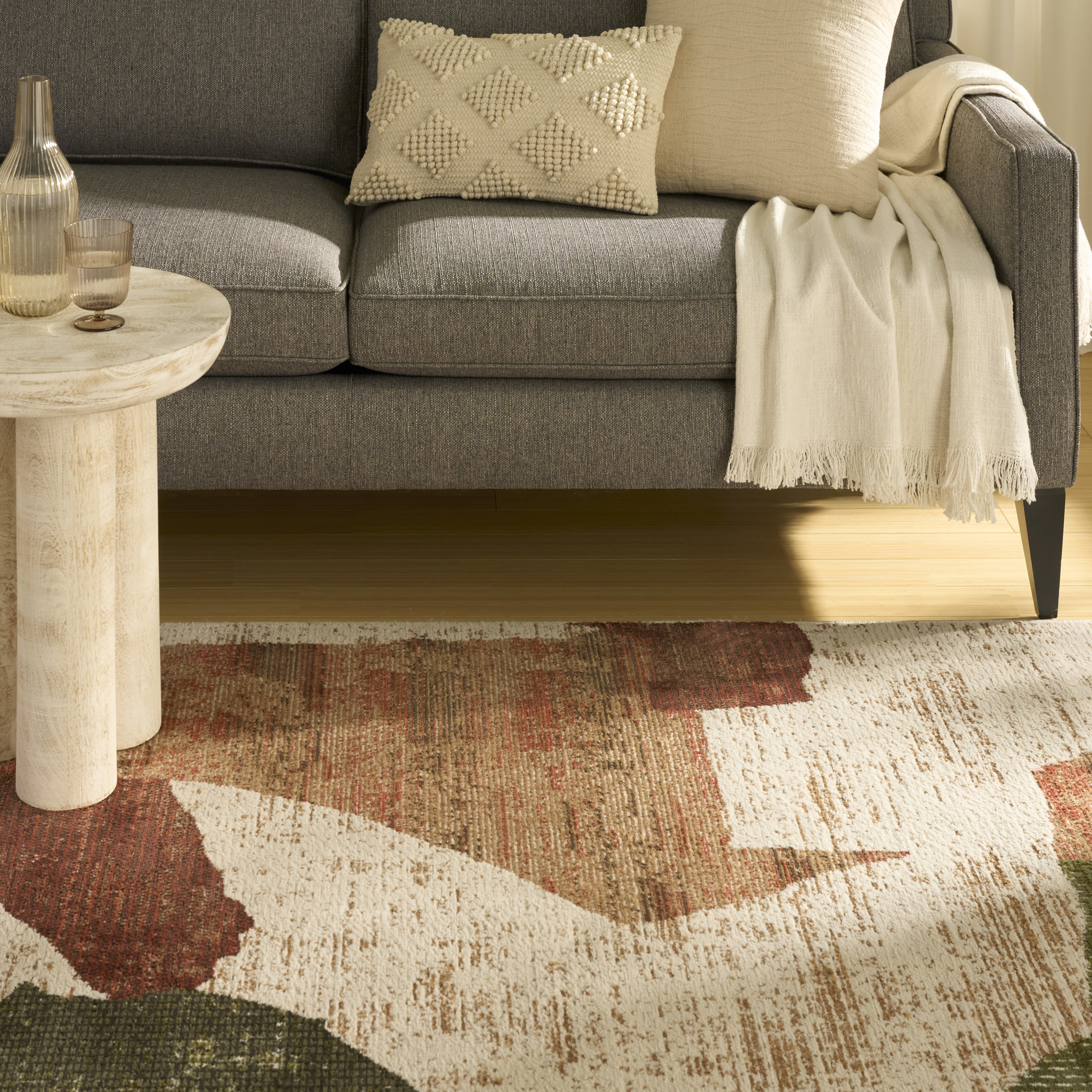 Nourison Nordic 4' x 6' Beige Multi Modern Indoor Rug