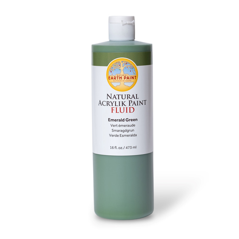 Natural Fluid Acrylik Paint, 16 oz, Emerald Green