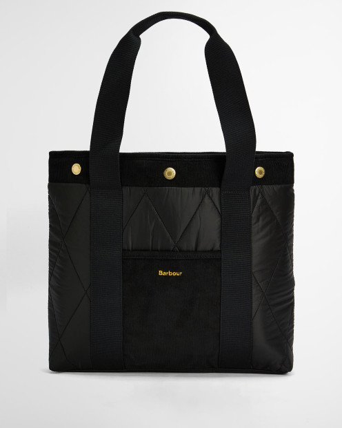 Healy Quilted Tote Bag Black/Ancient