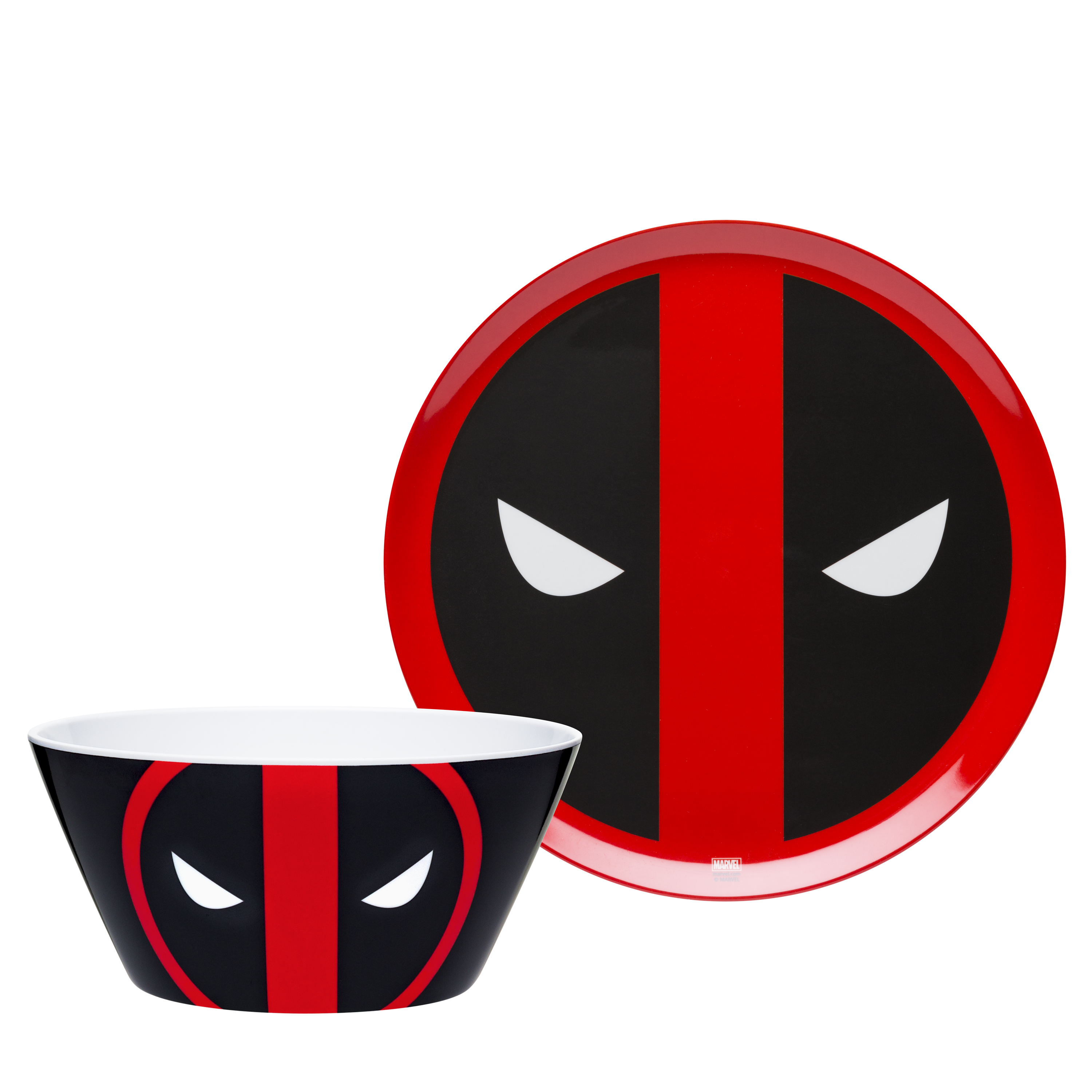 Marvel Comics Dinnerware Set, Deadpool, 2-piece set slideshow image 1 Marvel Comics Dinnerware Set, Deadpool, 2-piece set slideshow image 1