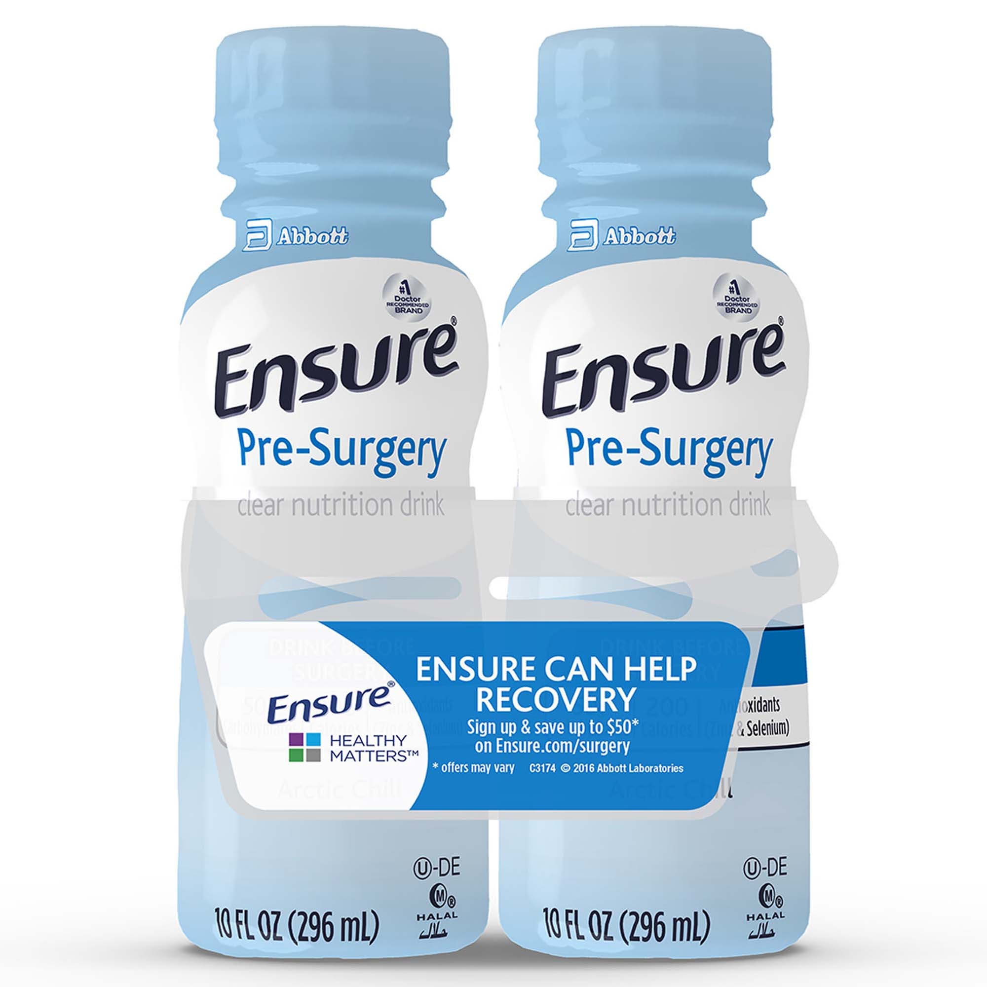 Ensure® Pre-Surgery Strawberry Clear Carbohydrate Drink, 10-ounce bottle