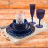 Confetti 24 ounce Soup Bowl, Blue, 6-piece set